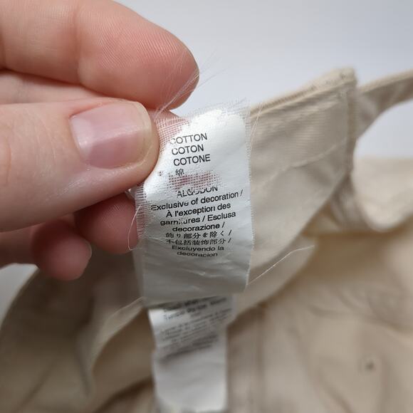 Gap Strapback Baseball Cap Beige Large Adjustable Embroidered 6 Panel Cotton - Picture 10 of 10